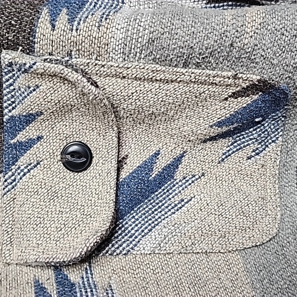 Jachs New York outdoor Indian tribal western button down wool blend jacket sz Lg - Picture 6 of 9